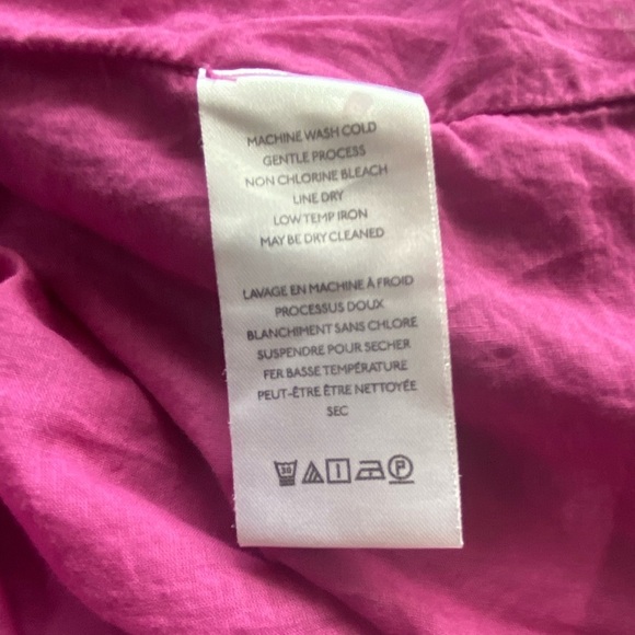 Anthropologie Smocked-Waist Linen Mini Dress XL Milkmaid Boho Ruffle Feminine - Picture 6 of 11